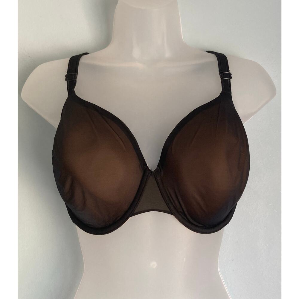 Victoria's Secret Lined Perfect Coverage Bra 40DD Black and Nude Everyday Casual